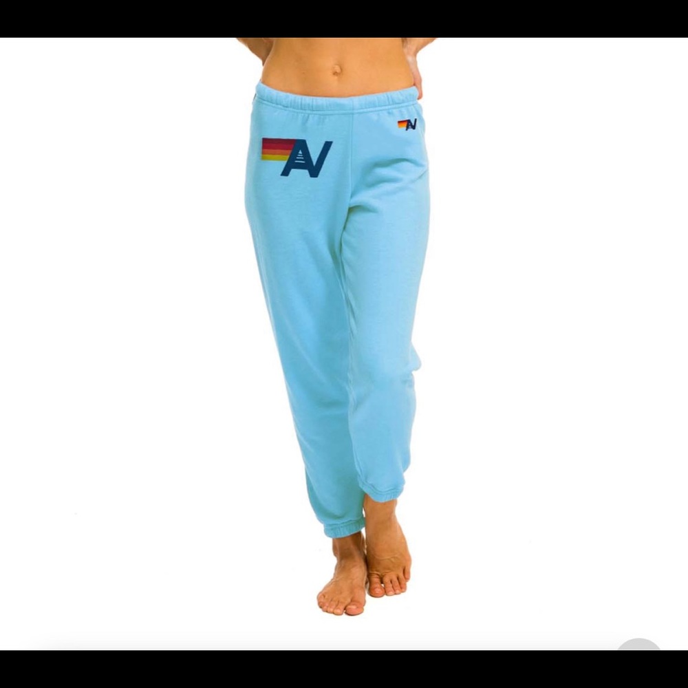 Aviator Nation Logo Sweatpants - NEVER WORN! (Sky Blue)
